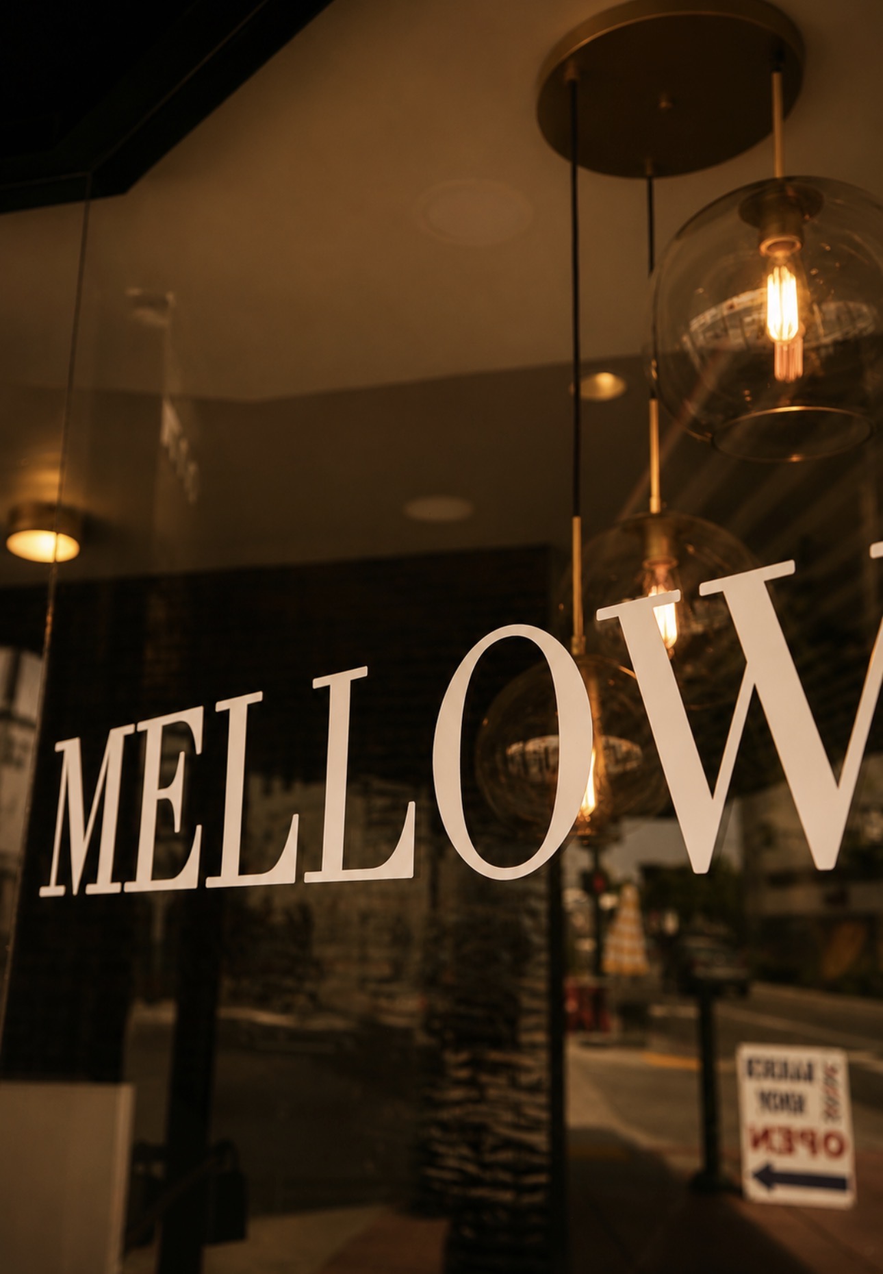 Mellow lettering on the North Park studio entrance